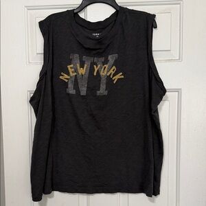 Torrid Black Muscle Tee with New York Graphic